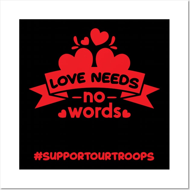 Support Our Troops Awareness Gift Family CoWorker Wall Art by familycuteycom